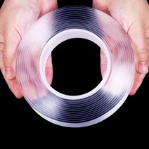 투명 테이프 몬스터 테이프 방수 벽 스티커 재사용 가능한 내열성 욕실 홈 장식 테이프 투명 양면 나노 테이프, 50mm, 2m