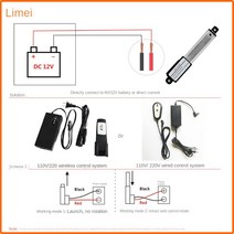 엑추에이터 마이크로 선형 액추에이터 6V 12V DC 모터 실린더 로보틱스 자동화용 10mm 스트로크, 07 150MM-S 10MM 6.4N_01 6V
