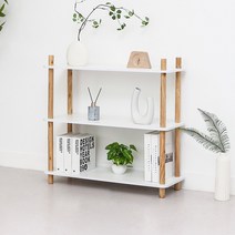 우드 거실 인테리어 수납 화이트 선반 800x300, 4단