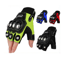 메이크그레이트 MG 스틸 라이딩 장갑 오토바이 바이크 핑거리스 여름 반장갑 손목 보호대 라이더 레이싱 장갑 MAD-10CS, 블랙