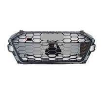 아우디 a4 / b9 2020 용 스타일 프론트 enchants 메쉬 허니콤 그릴 광택 블랙 커버, 한개옵션0