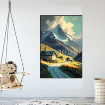 보석 비즈 십자수 알프스 산맥 풍경 대형 DIY 해바라기 구어도 공예 구슬 명화 디즈니