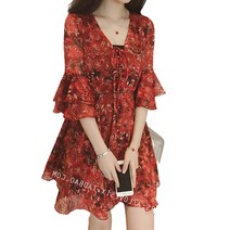 리더스타 당일발송 자체제작 쉬폰 플라워 원피스