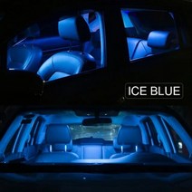 TE 캔버스 LED 인테리어 맵 돔 트렁크 라이트 키트 현대 코나 2017 2018 2019 2020 2021 2022 자동차 LED 전구 오류 없음 11 개, Ice Blue
