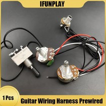 일렉트릭 기타 와이어링 하니스 prewired two 픽업 500k big pots 3 way 토글 스위치 for lp electric guitarra
