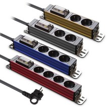현대 4000W 고용량 고압 멀티탭 2구 3구 4구 1.5M 3M 5M 어에컨용 산업용 대용량 전기코드 오디오, 티타늄, 4구 5M(사은품 안전카바2개)