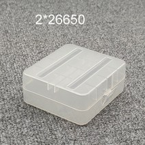 18650 20700 21700 26650 배터리 보관함 하드 케이스 홀더 4aa 4aaa 충전식 배터리 전원 은행 플라스틱 케이스 투명, 2-26650