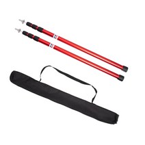 렉타타프 폴대 a형 경량 X폴대 슬라이드폴대 2pcs 두꺼운 알루미늄 합금 텐트 폴 조정 가능한 텐트 지원 막대 비치 쉼터 방수포 천막 폴 교체 폴 액세서리, 2개 230cm 레드