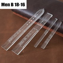 가죽공방 가죽공예도안 가죽공방 서류가방 가죽필통만들기 가죽프레스기 도안 DIY 가죽 지갑 크래프트 종이 패턴 여성공예 도구 투명 아크릴 시계 스트랩 템플릿 홈 diy 45, 남자-b18-16-1set, 1개