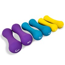 네오프렌 컬러코팅 미용아령 2개 1세트, 블루, 2kg