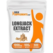 BulkSupplements. com 롱잭 추출물 파우더 유리컴마 롱기폴리아- 통캣 알리 - 뿌리 롱 잭 통카트 보충제 50g 1.8온스, 17.64 온스(1팩)