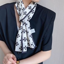 자동 혼주 명품 정장 남자 넥타이 프린트 머리띠 여성 스카프 실크 새틴 헤어 밴드 레이디 손목 벨트 풀라 봄 목도리 머리 장식 두건