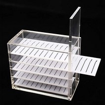 5 Layers Acrylic Plastic Eyelash Storage Box Makeup Display Organizer Grafting Eyelashes Glue Pallet, 1