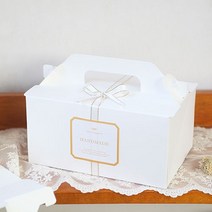 [렛츠베이킹] 조각케익상자 오픈형(화이트/대), 조각케익상자 오픈형(화이트/대)50개입