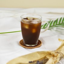 내열유리머그 손잡이 라운드 머그컵 400ml/ 홈카페 유리컵 네스프레소 버츄오잔 음료잔