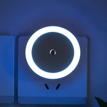 무드등 인 led 조명 센서/스위치 절전형 침실 수면침대 헤드 램프, 라운드 블루 (조명 제어)