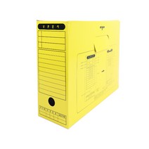 플러스샵 종이 문서 보관상자 6색상 5개입 1묶음 A4 정부화일보존함, 노랑 5개입 1묶음