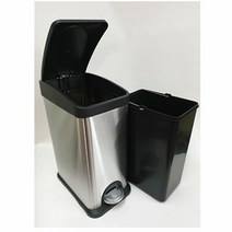 키친프리 스텐 페달휴지통 사각15L W