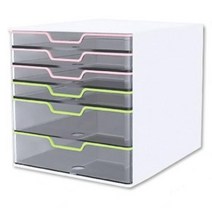 학원 학교 회사 사무실용 투명 6단 서류함 수납함 보관함 문서함 서류수납용