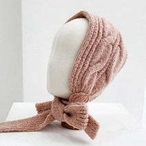 한스모자 니트귀마개 꽈베기 겨울 귀여운 목도리겸용 귀도리