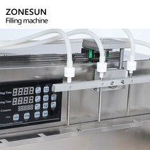 충진기 액체 분말 ZONESUN 액체 충전 기계 4 헤드 다이어프램 펌프 전기 미리 형성된 스탠드 업 스파우트, 02 220V