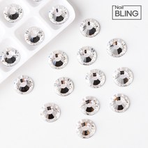 리얼스톤 크리스탈 네일 원형평스톤 100개입, 1팩, 크리스탈 ss3(100개입)