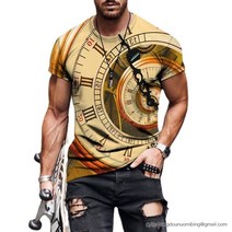 남성 티셔츠 캐주얼 심플 아이콘 프린트 반팔 티셔츠 뉴타임즈 A8 X134A018