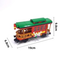 DIY 도시 MOC 레트로 기차 캐리지 빌딩 블록화물 컨테이너 운송 장면 퍼즐 크리스마스 선물, [01] Nobox, [05] GRAY