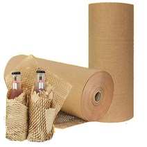 100미터 택배 포장용 벌집 종이 완충재 뽁뽁이 스티로폼 충격방지 파손방지 에어캡 갈색종이 유리포장, 브라운 50cm x 100M