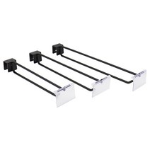 위드금창 각파이프20X30 이중후크 블랙벽선반 가격표시 각부속, 블랙 100mm
