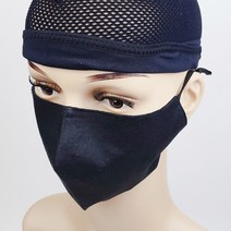 핫세이버 방한 입체 마스크 + 목걸이 스트랩 세트 5977 남여공용, 블랙