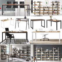 [리빙스케치]묵직 듬직한 철제 학생 서재 사무용가구 모음 1200 1400 1500 1800 2000 제주도 배송협의, 35.테헤란2000다크그레이네츄럴