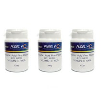DSM 영국산 비타민C 미립자비타민 파인파우더 분말300g NON-GMO 메가도스용 분말, 100g, 3병