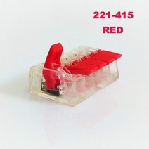 와이어 커넥터 방수 빠른 전원 터미널 블록 212213 새로운 플러그인 전기, 221-415-red, 50pcs