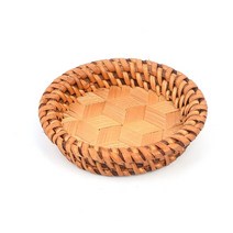 미니 라탄바구니 1p 카페 트레이 탕비실 비품 회의실 과자 플레이트, 사이즈