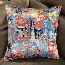 식탁의자방석 쿠션 벤치 차량용 사무실 소파 두꺼운 얇은 원형 브랜드 디자인 말 표범 실크 베개 패션 베개 의자 자동차 요추 베개 커버 백 2022