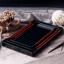 칠기 멜라민 미니 플라스틱 카스타 받침 일식 업소용 식당 쟁반 트레이, 03-한일칠기 멜라민 카스타받침 대