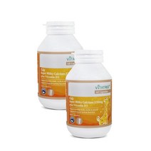 Vitatree Kids Super Milky Calcium 330mg plus Vitamin D3 비타트리 키즈 슈퍼 밀키 칼슘 330g 플러스 비타민 D3 60캡슐 2팩