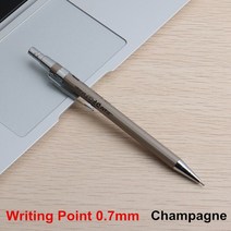 전시 일러스트 시각디자인 1PCS 기계식 연필 0.7mm 금속 소재 페인트 학교 사무실 학생 그림 문구 블랙 실, 03 1Pcs Champagne