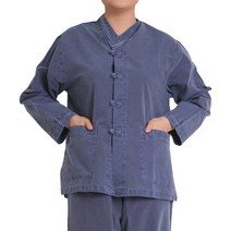 만덕몰 봄 가을 남녀공용 20수 스티치 브이넥 저고리 바지 세트 개량 생활한복 절복 법복