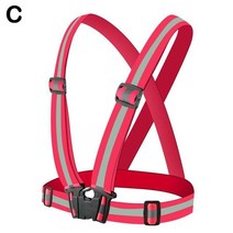 바이크 야간라이딩 조끼하이라이트 반사 스트랩 야간 러닝 의류 조끼 조절식 안전 성인 및 아동용 밴드, 03 red