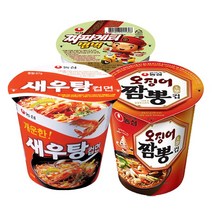 [농심] 오징어짬뽕 소컵 6개 + 새우탕 소컵 6개 + 짜파게티 범벅 6개, 필수선택:오징어짬뽕컵6입+새우탕컵6입+짜파범벅6입