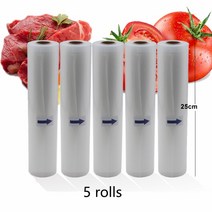 식품 진공 실러 롤 가방 포장 BPA 가정용 주방 보관 5 롤/많은, [02] 5Rolls 15cm
