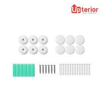 [업테리어] 타공판 핀나사식 설치키트 B형 (30*90/45*90 3색상), 색상:화이트