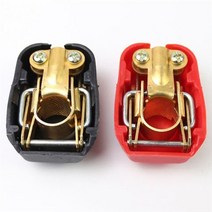 배터리터미널 터미널단자 밧데리단자 범용 1 쌍 12V 퀵 릴리스 배터리 터미널 클램프 캐러밴 보트 오토바이, 01 빨간