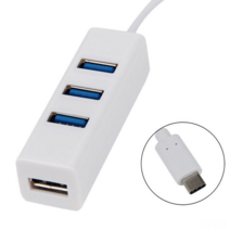 DFMEI USBUSBHUB TYPE-C3.1 회전 4 포트 2.0HUB 3.1HUB 허브 타입 C 로터리 조인트, 하얀색