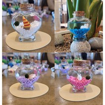 마리모키우기 국산 DIY 별 하트 미니유리어항, 바이올렛, 토끼, 1개