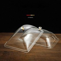 푸드 커버 투명 뚜껑 2+1 아크릴 음식 보관 빵 케익 보석 손잡이 덮개 고급 뷔페 호텔, 31x24cm 정사각 커버