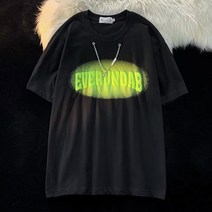 반팔 남자 티셔츠 미국 빈티지 워싱 구제 T 빅사이즈 일본 티셔츠 쌍사 순면