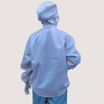 방진복 작업복정전기 방지 후드 재킷 안전 의류 보호 작업복 식품 청정실 ESD 방진 도매, 01 파란_01 S